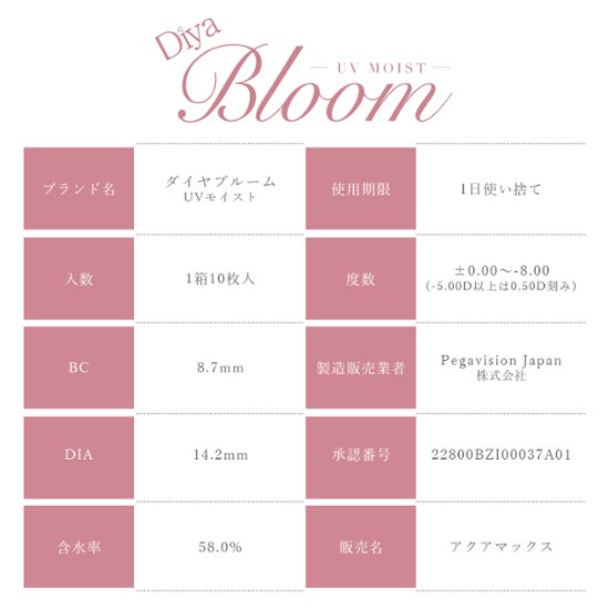 【2+1】Diya Bloom UV Moist(ダイヤブルームUVモイスト)画像