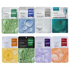 MEDIHEAL 3ミニッツマスク 各7枚入 全8種 スキンケア 肌ケア シートパック 毛穴改善 水分強化 肌改善 保湿 シートマスク 集中ケア メディヒール 韓国コスメの画像