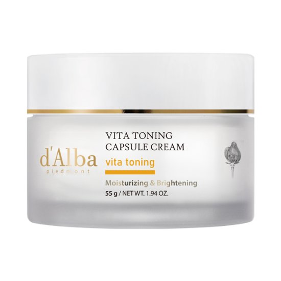 d’Alba(ダルバ) ビタトーニングカプセルクリーム 55g 美白 くすみ しみ 小じわ 透明感 ツヤ 弾力 保湿 ビタミンC ナイアシンアミド グルタチオン 3種のヒアルロン酸 べたつかない 潤い画像