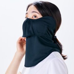 ヤケーヌ 目尻プラス 耳カバー付き スナップボタン留め UVカット フェイスカバー マスク画像