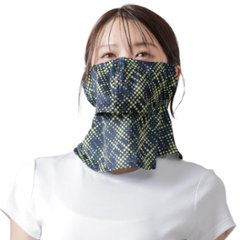ヤケーヌ 爽クール ネオン スナップボタン留め UVカット フェイスカバー マスク画像