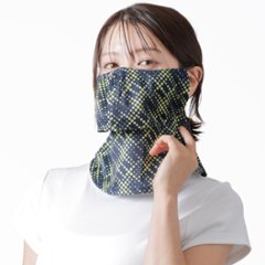ヤケーヌ 爽クール ネオン スナップボタン留め UVカット フェイスカバー マスク画像