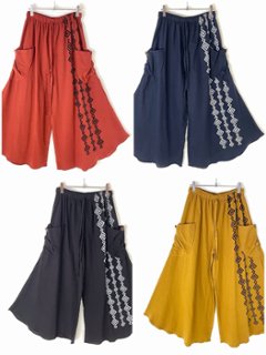サイド文字ワイドパンツ BT007の画像