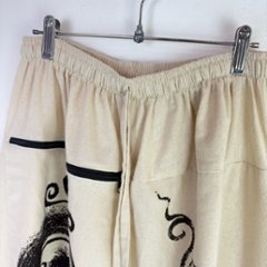 袴サルエルパンツ　ワイド　ビッグポケット　渦巻き　タイパンツ　ゆったり　男女兼用　2色画像