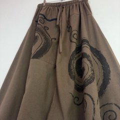 袴サルエルパンツ　ワイド　ビッグポケット　渦巻き　タイパンツ　ゆったり　男女兼用　2色画像