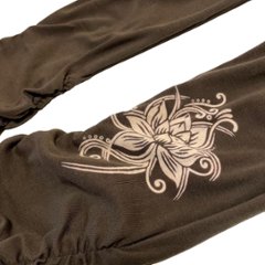 くしゅくしゅレギンス　すそくしゅくしゅタイプ　蓮柄プリント画像