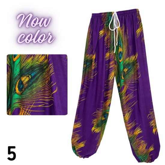 アラジンパンツ　タイパンツ　レーヨン　部屋着　ヨガ　タイマッサージ　男女兼用　　【650柄】画像