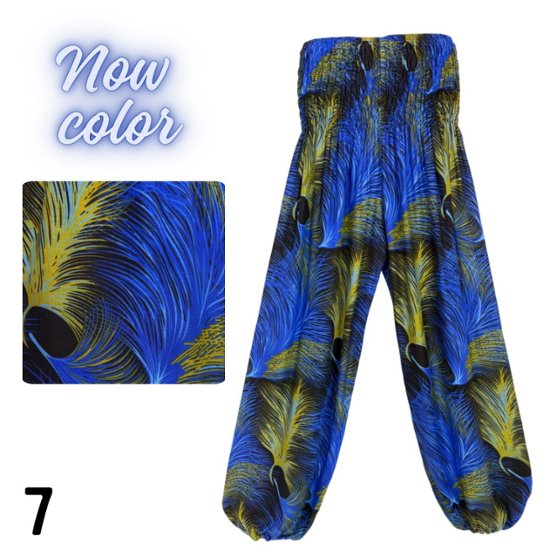 アラジンパンツ　タイパンツ　レーヨン　部屋着　ヨガ　タイマッサージ　男女兼用　　【650柄】画像