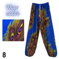 アラジンパンツ　タイパンツ　レーヨン　部屋着　ヨガ　タイマッサージ　男女兼用　　【650柄】画像