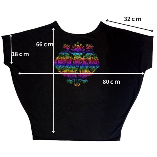 Tシャツ　ドルマン袖　夏　薄手　涼しい　ラメプリント　象柄画像