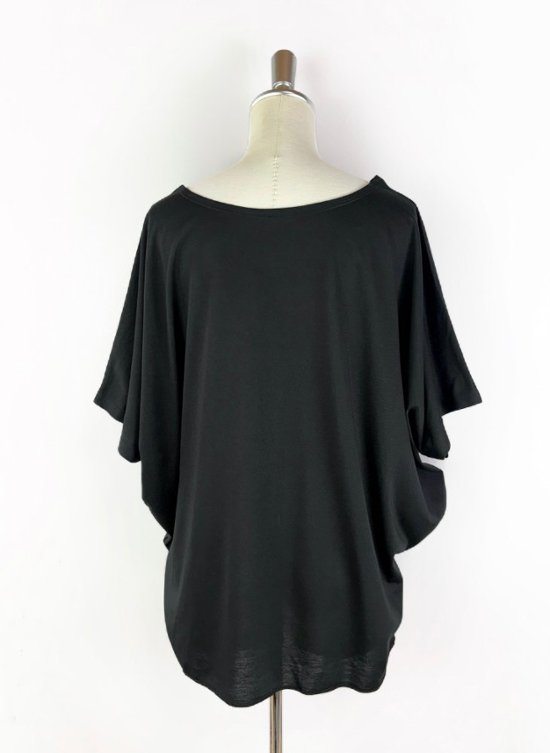 Tシャツ　ドルマン袖　夏　薄手　涼しい　ラメプリント　象柄画像