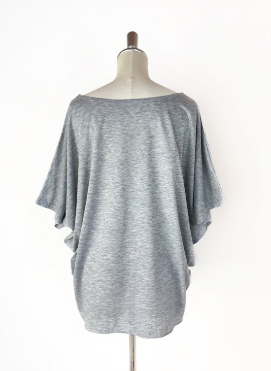 Tシャツ　ドルマン袖　夏　薄手　涼しい　ラメプリント　太陽と月柄画像