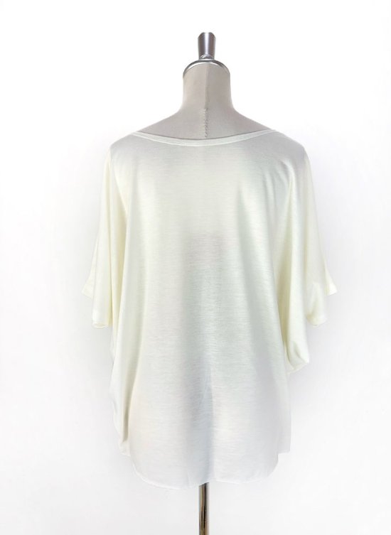 Tシャツ　ドルマン袖　夏　薄手　涼しい　ラメプリント　たんぽぽと蝶柄画像