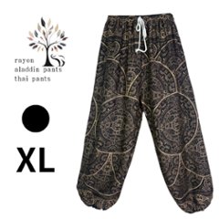 アラジンパンツ　タイパンツ　ウエストゴムヒモ　お部屋着　タイマッサージ　ヨガ　パジャマ　ゆったり　XLサイズ　【750柄】の画像