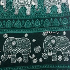 アラジンパンツ　タイパンツ　レーヨン　部屋着　ヨガ　タイマッサージ　男女兼用　ウエスト２タイプ　【象L柄】画像
