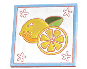 絵タイル100×100mm：「ストロベリー」、「レモン」各1枚画像