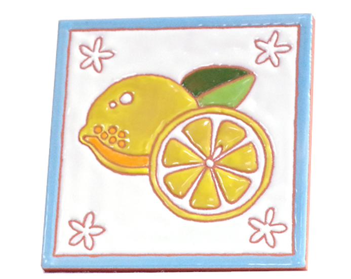 絵タイル100×100mm：「ストロベリー」、「レモン」各1枚画像