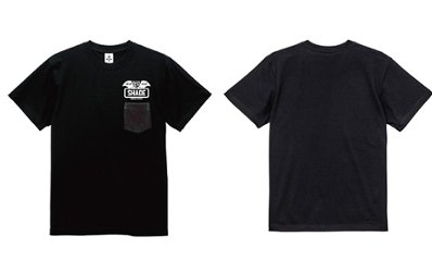 SHADEBAT ワンポイントロゴ ポケットTシャツ ブラックの画像