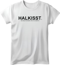 HALKISST　Tシャツ　ホワイト×ブラック　スタンダードの画像