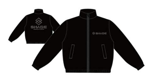 スタンドカラージャケット　ブラック×ブラックグリッターの画像