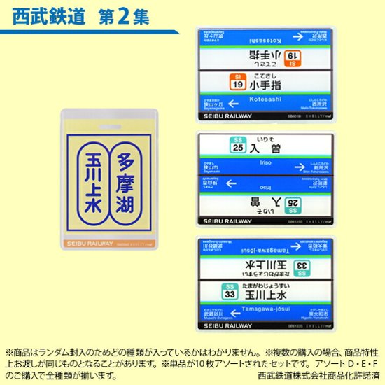 鉄道プラ板１０枚アソート 西武鉄道車両イラスト　西武鉄道駅名標 第１集　第２集 第３集　第４集画像