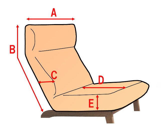別注 ソファーカバー オーダー リクライニング 一人掛け 肘無し画像