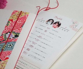 友禅和紙<かのこ>【手作り】席次表セット画像