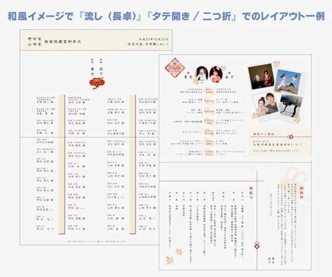 友禅和紙<かのこ>【手作り】席次表セット画像