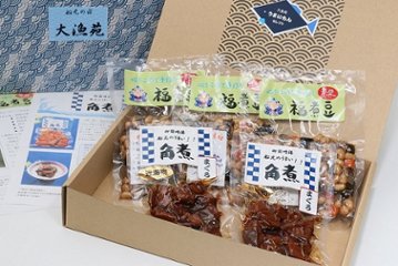 福煮豆3個・角煮(まぐろ)2個セットの画像