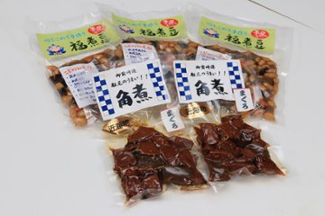 福煮豆3個・角煮(まぐろ)2個セット画像