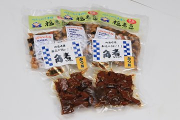 福煮豆3個・角煮(かつお)2個セット画像