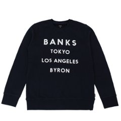 BANKS/バンクス/トレーナー/ネイビー/オーガニックコットンの画像