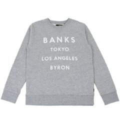 BANKS/バンクス/トレーナー/杢グレー/オーガニックコットンの画像