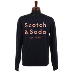 SCOTCH&SODA スコッチ アンド ソーダ スエット トレーナー 刺繍 ブラックの画像