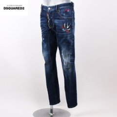 DSQUARED2 ディースクエアード ジーンズ Birds TIDY BIKER JEAN ブルーの画像