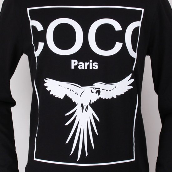 NOCOMMENTPARIS ノーコメントパリ フランス 　 ブラック ロンＴ プリント coco 【国内正規品】画像