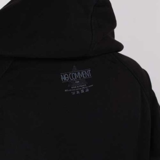 NOCOMMENTPARIS ノーコメントパリ フランス  ブラック パーカー プルオーバー プリントblack mono logo【国内正規品】画像