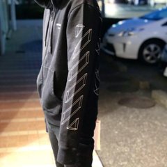 Off-White オフホワイト DIAG 3D CARRYOVER ZIP HOODIE ブラック ジップパーカー 画像