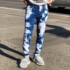 DSQUARED2 ディースクエアード ジーンズ SKATER JEAN  ブリーチ加工 ブルー ラスト1点サービスプライスの画像