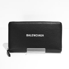 BALENCIAGA バレンシアガ 財布 ジップ財布 ラウンドファスナー 551935 DLQ4N 1000 ブラック レザー メンズ財布の画像