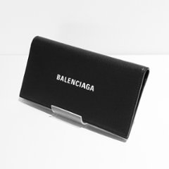 BALENCIAGA バレンシアガ 財布 二つ折り長財布 531522 DLQHN 1060 ブラック レザー メンズ財布画像