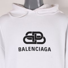 BALENCIAGA バレンシアガ ホワイト white ロゴ プリント スウェット パーカー 570811-TEV19 目玉商品画像