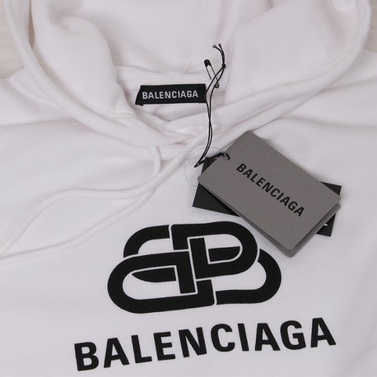 BALENCIAGA バレンシアガ ホワイト white ロゴ プリント スウェット パーカー 570811-TEV19 目玉商品画像