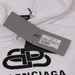 BALENCIAGA バレンシアガ ホワイト white ロゴ プリント スウェット パーカー 570811-TEV19 目玉商品画像