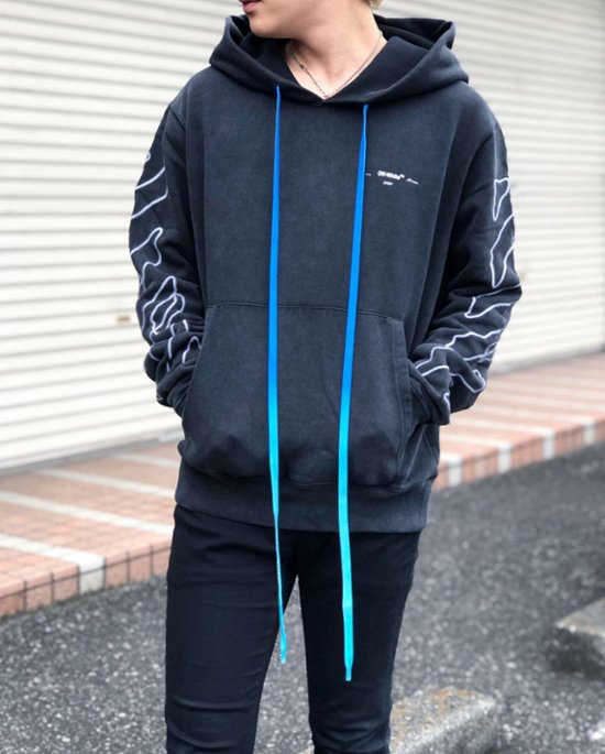 Off-White オフホワイト ABSTRACT ARROWS HOODIE グレー パーカー画像