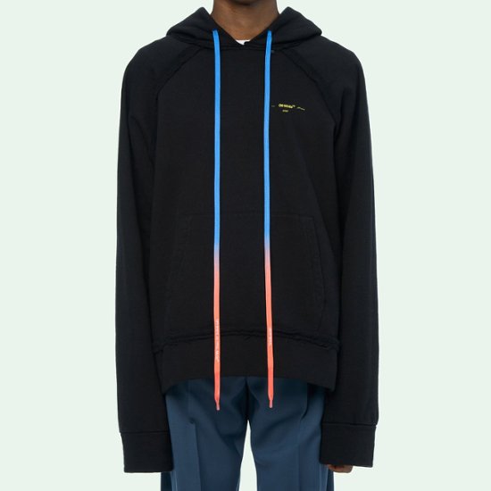 Off-White オフホワイト ARROWS HOODIE ブラック パーカー画像