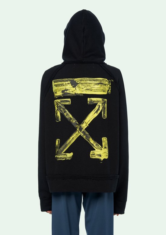 Off-White オフホワイト ARROWS HOODIE ブラック パーカー画像