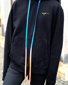 Off-White オフホワイト ARROWS HOODIE ブラック パーカー画像