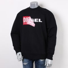 DIESEL ロゴ ブラック トレーナー BM01179の画像