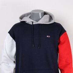 TOMMYJEANS トミージーンズ パーカー ネイビー ホワイト レッド トリコロール 【国内正規品】画像